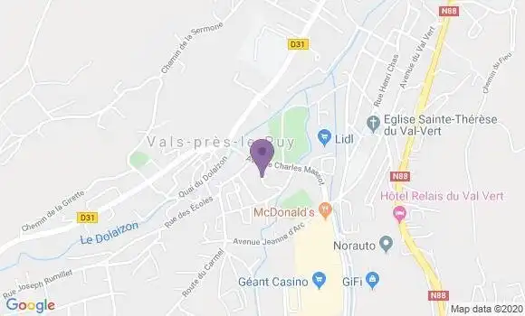 Localisation Crédit Agricole Agence de La Roche sur Yon Bourg