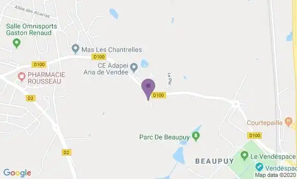 Localisation Crédit Agricole Agence de La Roche sur Yon Garenne