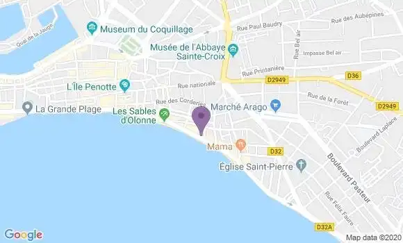 Localisation Crédit Agricole Agence de Les Sables d