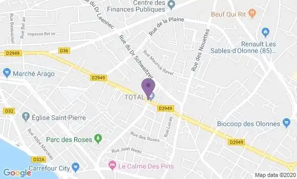 Localisation Crédit Agricole Agence de Les Sables d