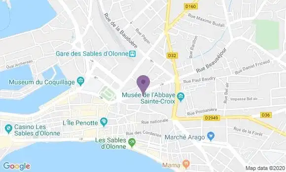 Localisation Crédit Agricole Agence de Les Sables d