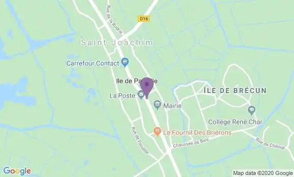 Localisation Crédit Agricole Agence de Saint Joachim