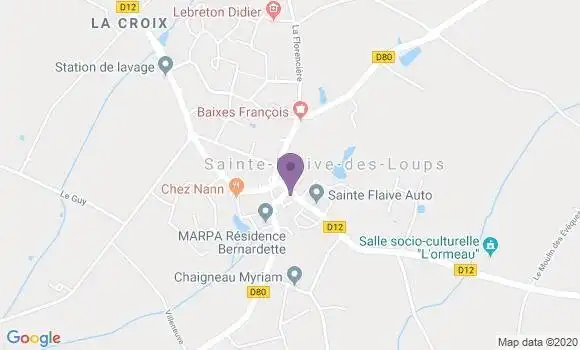 Localisation Crédit Agricole Agence de Sainte Flaive des Loups