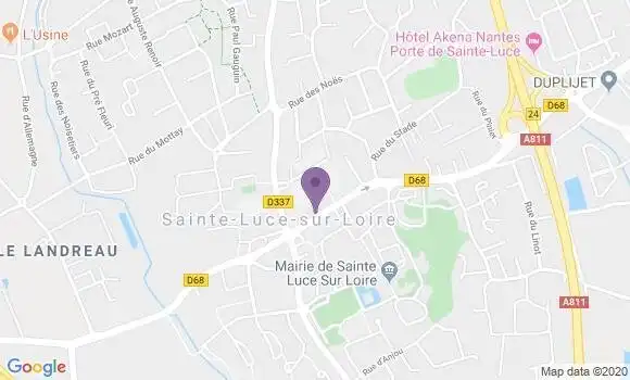 Localisation Crédit Agricole Agence de Sainte Luce sur Loire