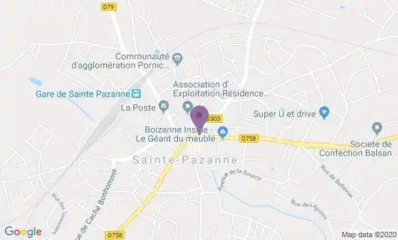 Localisation Crédit Agricole Agence de Sainte Pazanne