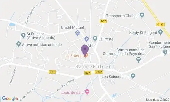Localisation Crédit Agricole Agence de Saint Fulgent