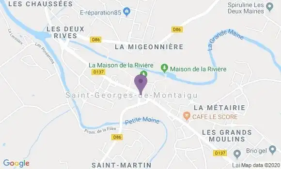Localisation Crédit Agricole Agence de Saint Georges de Montaigu