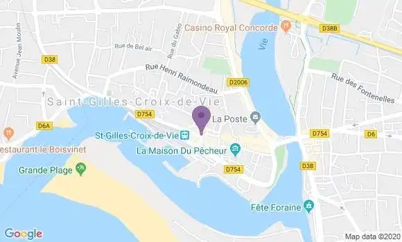 Localisation Crédit Agricole Agence de Saint Gilles Croix de Vie
