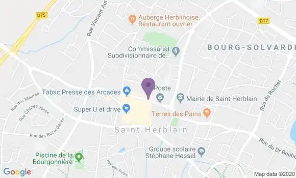 Localisation Crédit Agricole Agence de Saint Herblain Bourg