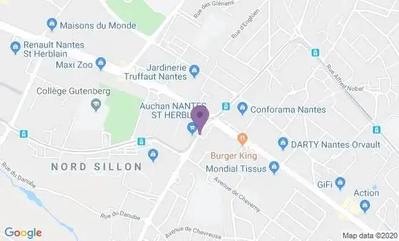 Localisation Crédit Agricole Agence de Saint Herblain Thébaudières
