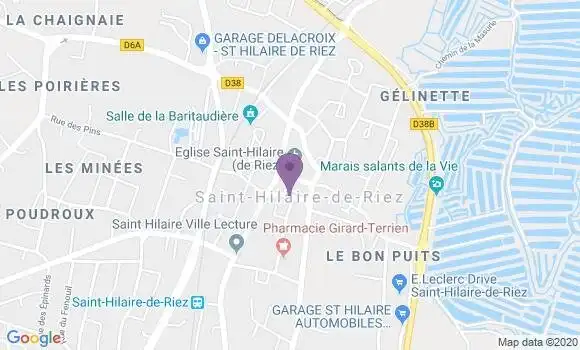 Localisation Crédit Agricole Agence de Saint Hilaire de Riez