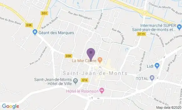 Localisation Crédit Agricole Agence de Saint Jean de Monts
