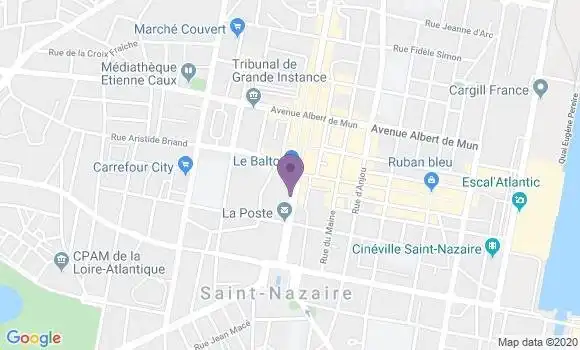 Localisation Crédit Agricole Agence de Saint Nazaire République