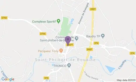 Localisation Crédit Agricole Agence de Saint Philbert de Bouaine
