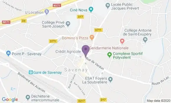Localisation Crédit Agricole Agence de Savenay