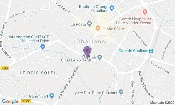 Localisation Crédit Agricole Agence de Soullans