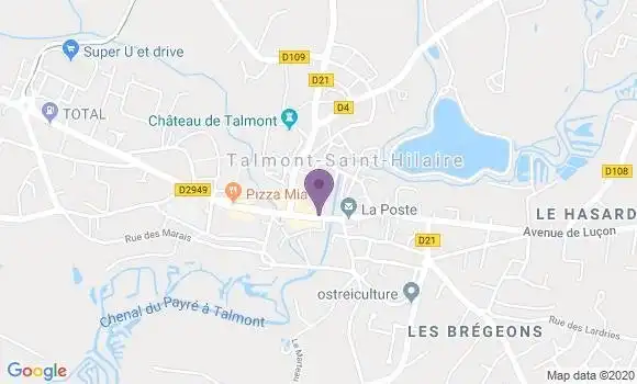 Localisation Crédit Agricole Agence de Talmont Saint Hilaire