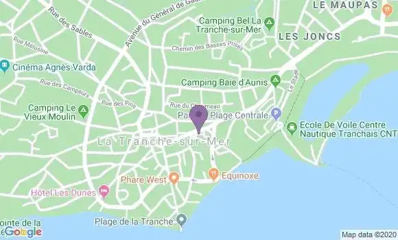 Localisation Crédit Agricole Agence de La Tranche sur Mer