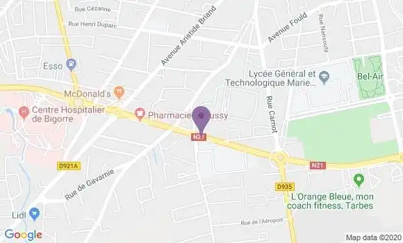 Localisation LCL Agence de Tarbes Gavarnie