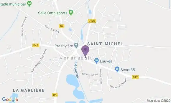 Localisation Crédit Agricole Agence de Venansault
