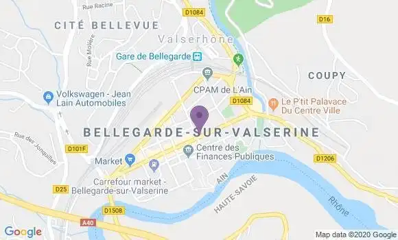 Localisation Crédit Agricole Agence de Bellegarde sur Valserine