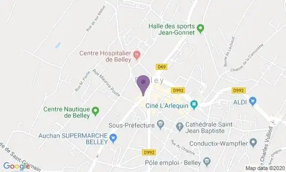 Localisation Crédit Agricole Agence de Belley