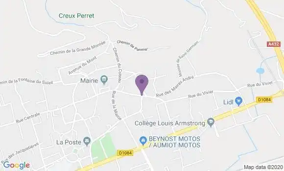 Localisation Crédit Agricole Agence de Beynost