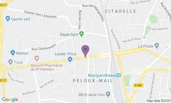 Localisation Crédit Agricole Agence de Bourg en Bresse Saint Denis