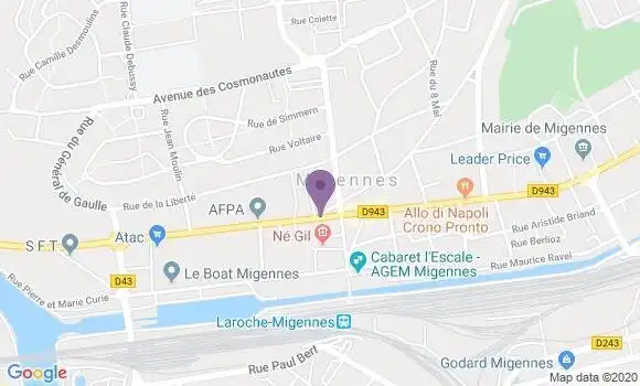 Localisation LCL Agence de Migennes
