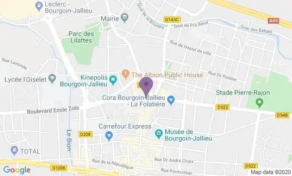 Localisation Crédit Agricole Agence de Bourgoin Jallieu Saint Michel