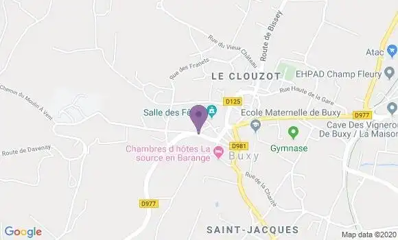 Localisation Crédit Agricole Agence de Buxy