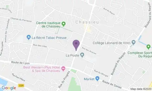 Localisation Crédit Agricole Agence de Chassieu