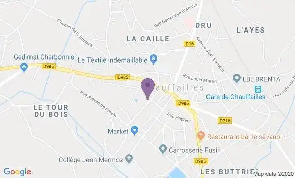 Localisation Crédit Agricole Agence de Chauffailles