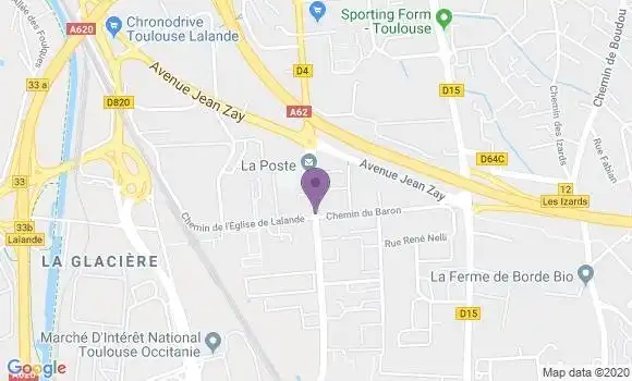 Localisation LCL Agence de Toulouse Lalande