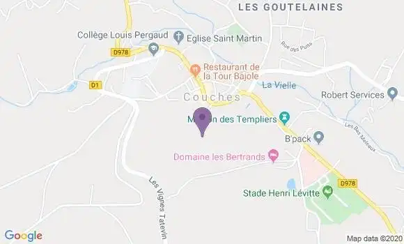 Localisation Crédit Agricole Agence de Couches