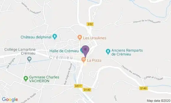 Localisation Crédit Agricole Agence de Crémieu