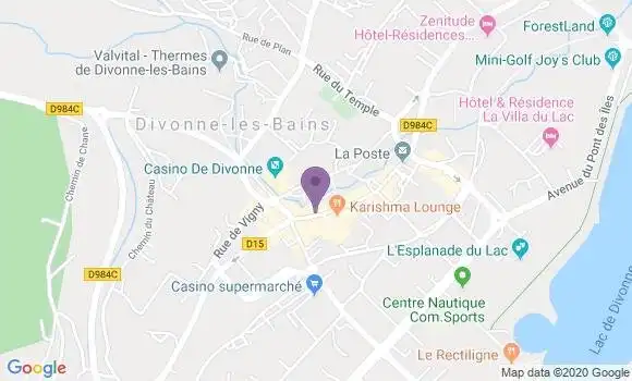 Localisation Crédit Agricole Agence de Divonne les Bains