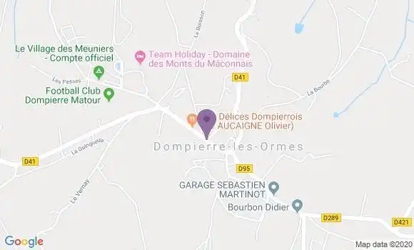 Localisation Crédit Agricole Agence de Dompierre les Ormes