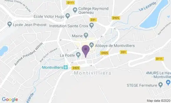 Localisation LCL Agence de Montivilliers