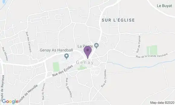 Localisation Crédit Agricole Agence de Genay