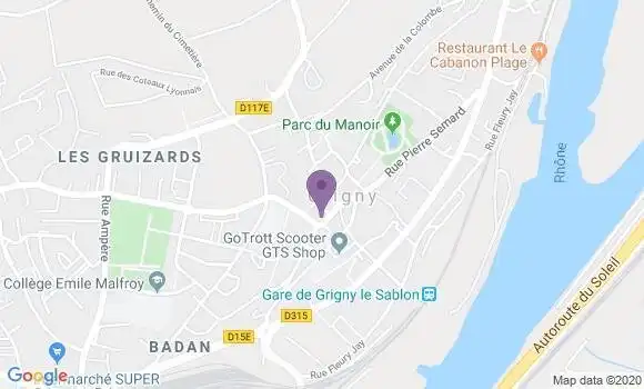 Localisation Crédit Agricole Agence de Grigny
