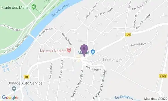 Localisation Crédit Agricole Agence de Jonage