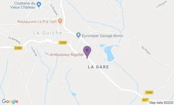 Localisation Crédit Agricole Agence de La Guiche