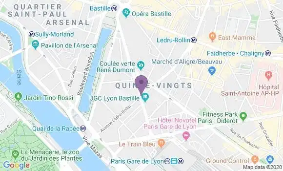 Localisation LCL Agence de Paris Ledru Rollin