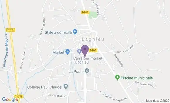 Localisation Crédit Agricole Agence de Lagnieu