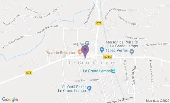 Localisation Crédit Agricole Agence de Le Grand Lemps