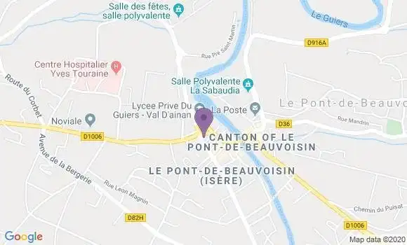 Localisation Crédit Agricole Agence de Le Pont de Beauvoisin