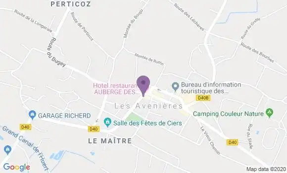 Localisation Crédit Agricole Agence de Les Avenières