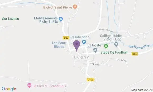 Localisation Crédit Agricole Agence de Lugny