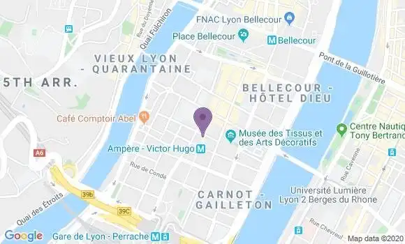 Localisation Crédit Agricole Agence de Lyon Ainay